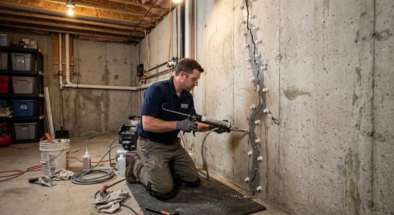 Basement Crack Repair in Pawtucket, RI