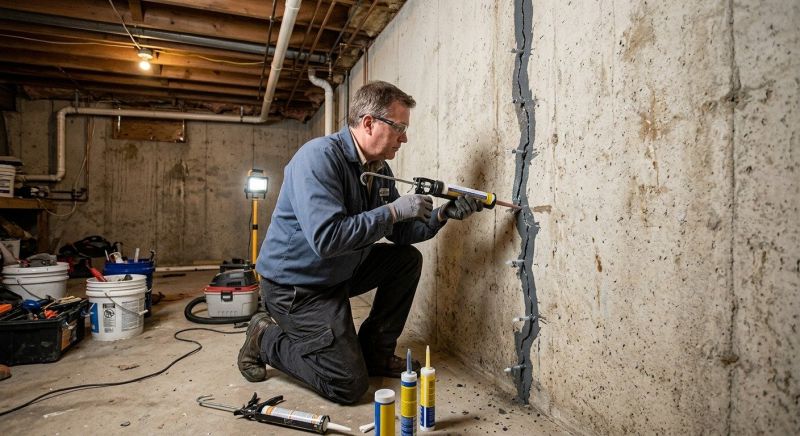 Basement Crack Repair in Pawtucket, RI