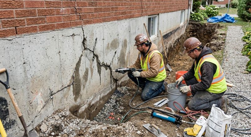 Cracked Foundation Repair in Pawtucket, RI