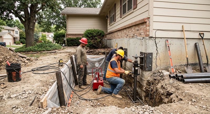 Cracked Foundation Repair in Seekonk, MA