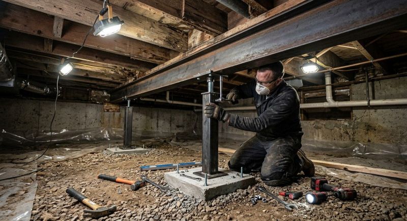 Crawlspace Structural Repair in Pawtucket, RI