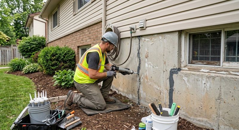 Foundation Crack Sealing in Pawtucket, RI