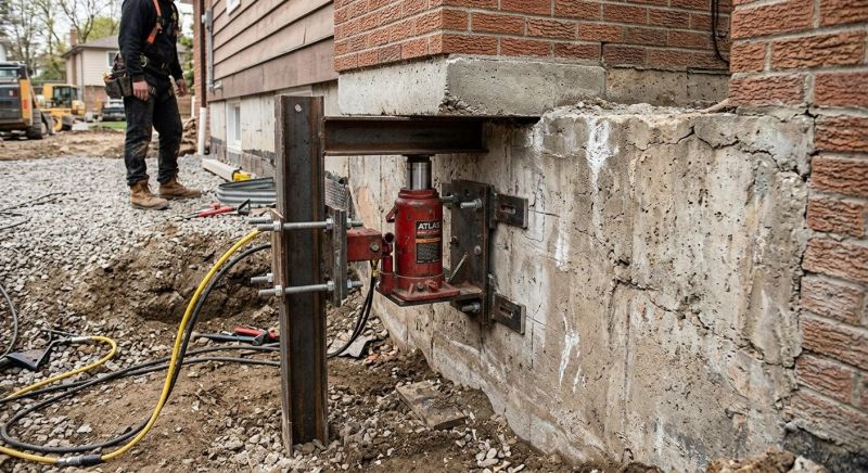 Foundation Jacking in Canton, MA