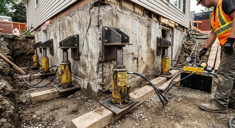 Foundation Jacking in Millis, MA