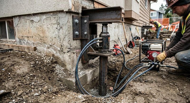Foundation Lifting in Oakland, RI