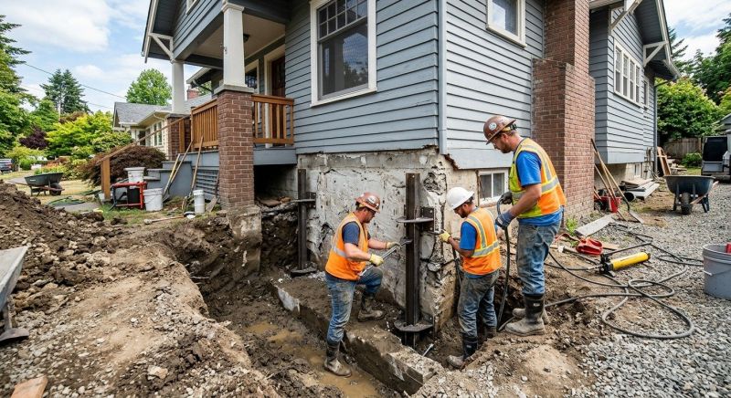 Foundation Pier Repair in Pawtucket, RI