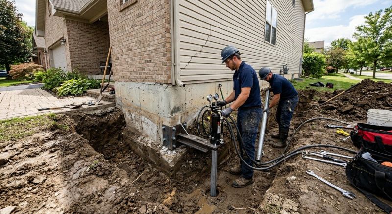 Foundation Settlement Repair in Pawtucket, RI