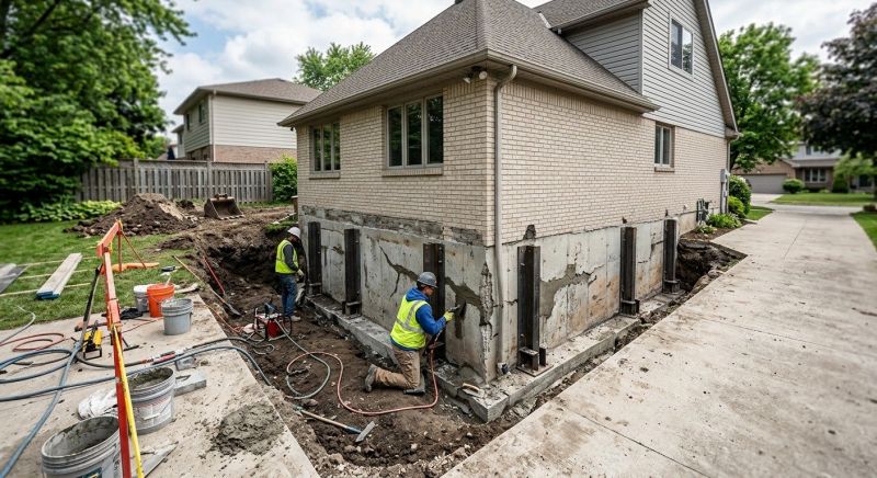 Foundation Settlement Repair in Pawtucket, RI