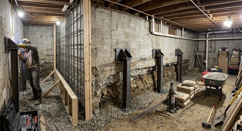Foundation Stabilizing in Canton, MA