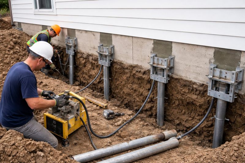 Helical Piers Installation in Pawtucket, RI