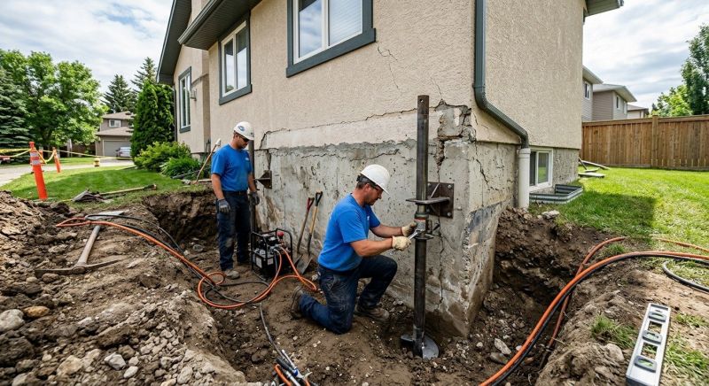 Helical Piers Installation in Pawtucket, RI