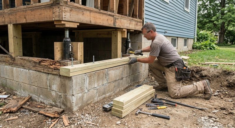 Sinking Foundation Repair in Bristol County, RI