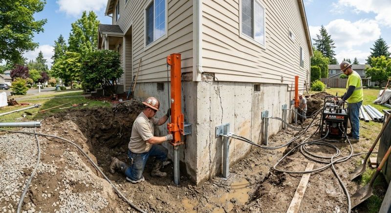 Sinking Foundation Repair in East Walpole, MA