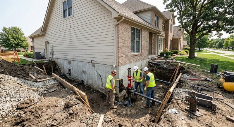 Sinking Foundation Repair in Fall River, MA