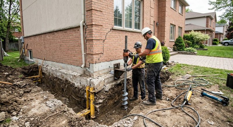 Sinking Foundation Repair in West Bridgewater, MA